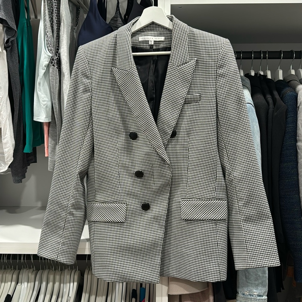 Veronica Beard Houndstooth Dickey Blazer